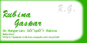 rubina gaspar business card